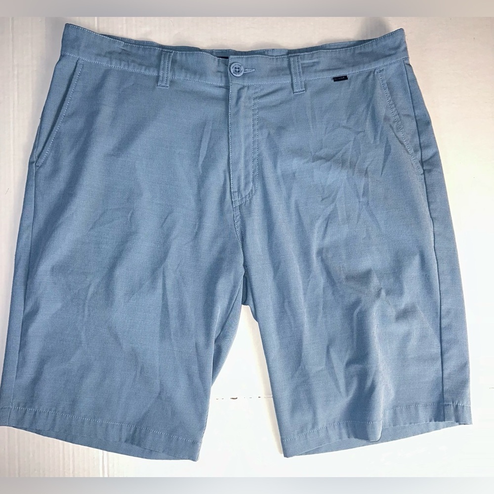 Travis Mathew Smooth Talker Shorts Mens Size 38 Blue Golf Flat Front Stretch